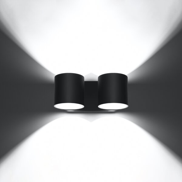 Sollux Lighting Nástěnné svítidlo ORBIS 2 černé