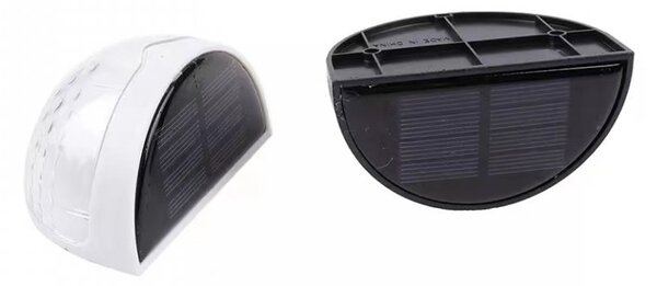 HJ Solární LED půlkruhová Zahradní nástěnné solární lampy 2 ks