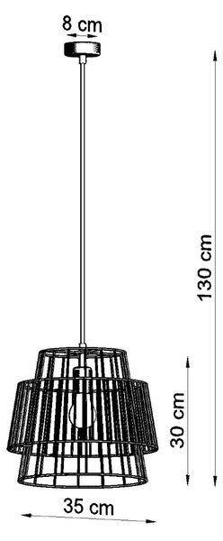 Sollux Lighting Závěsné svítidlo GATE černé