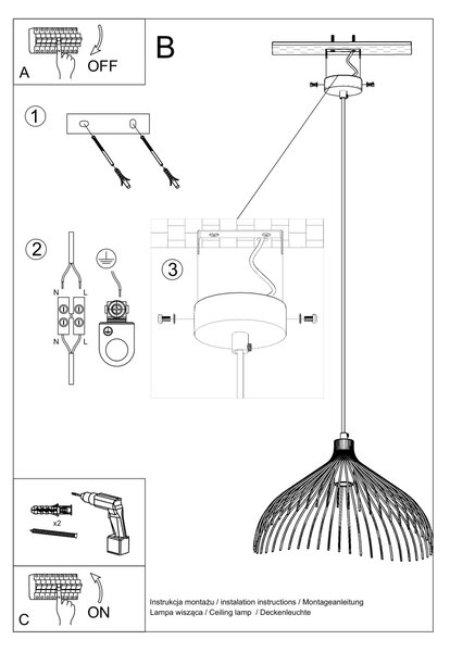 Sollux Lighting Závěsné svítidlo UMB bílé