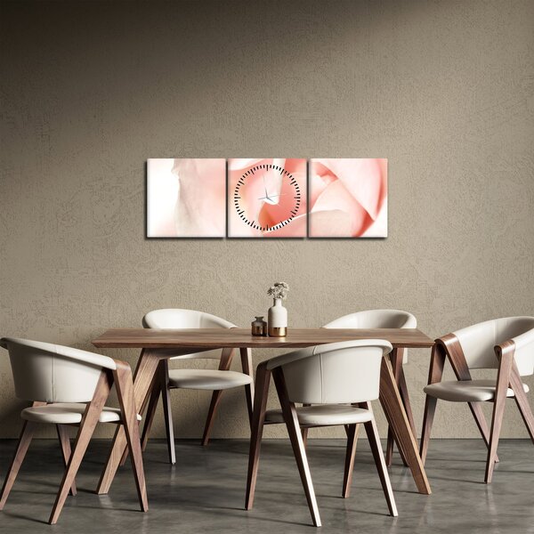 Obraz - Růže (s hodinami) (90x30 cm)