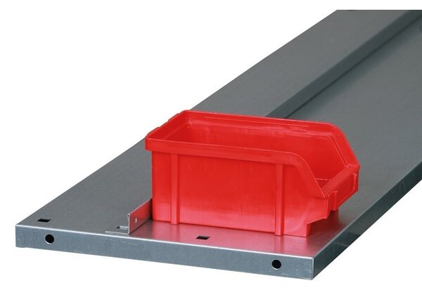Regál s plastovými boxy BASIC se zadní stěnou - 800 x 400 x 920 mm, 18x B, 4x C