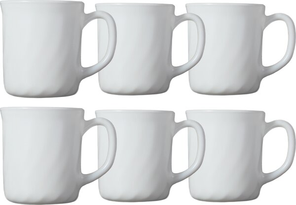 6x Esmeyer 441-012 Arcoroc hrnek na kávu TRIANON, 0,29 l, bílý