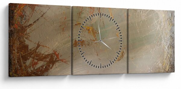 Obraz - Texturovaná abstrakce (s hodinami) (90x30 cm)