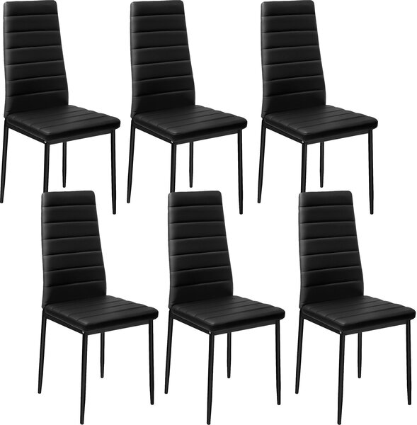 6 jídelních židlí, syntetická kůže