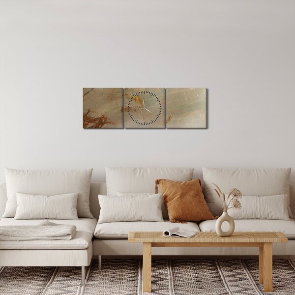 Obraz - Texturovaná abstrakce (s hodinami) (90x30 cm)