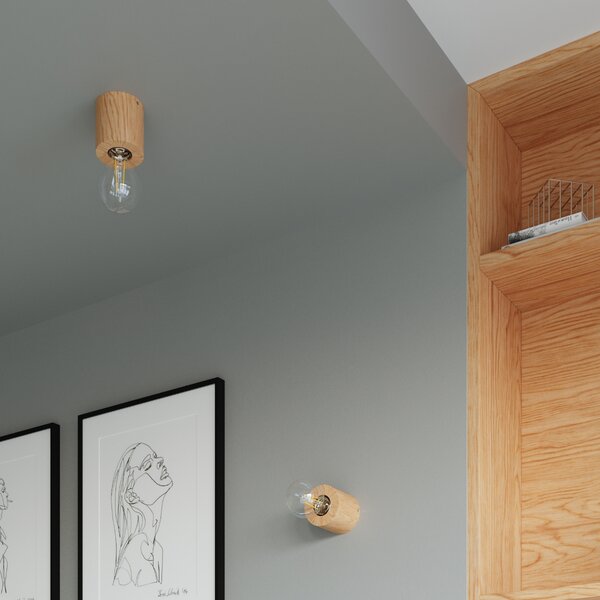 Sollux Lighting Stropní svítidlo SALGADO přírodní dřevo