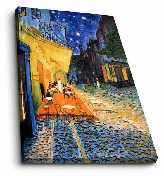Hanah Home Obraz TERASA KAVÁRNY V NOCI od V. V. GOGHA 100x70 cm
