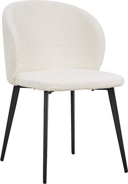 Jídelní židle Stozy Bouclé Kamala White