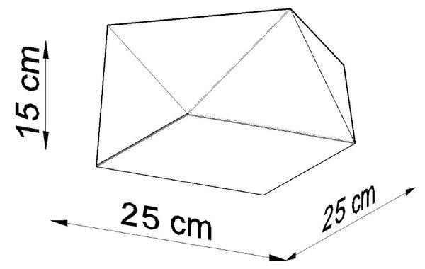 Sollux Lighting Stropní svítidlo HEXA 25 stříbrné
