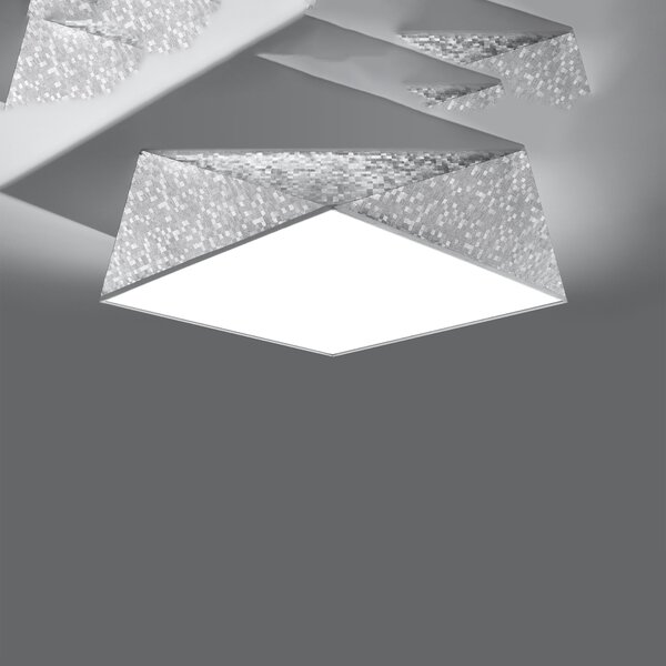 Sollux Lighting Stropní svítidlo HEXA 45 stříbrné
