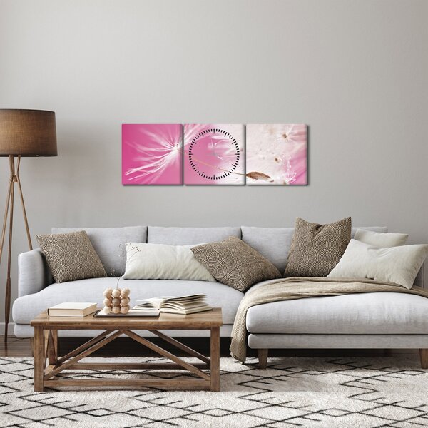 Obraz - Makro květu (s hodinami) (90x30 cm)