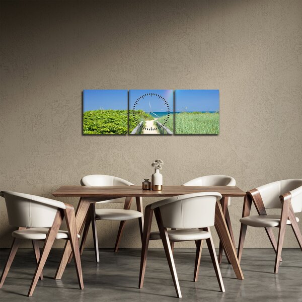 Obraz - Krajina a duha (s hodinami) (90x30 cm)