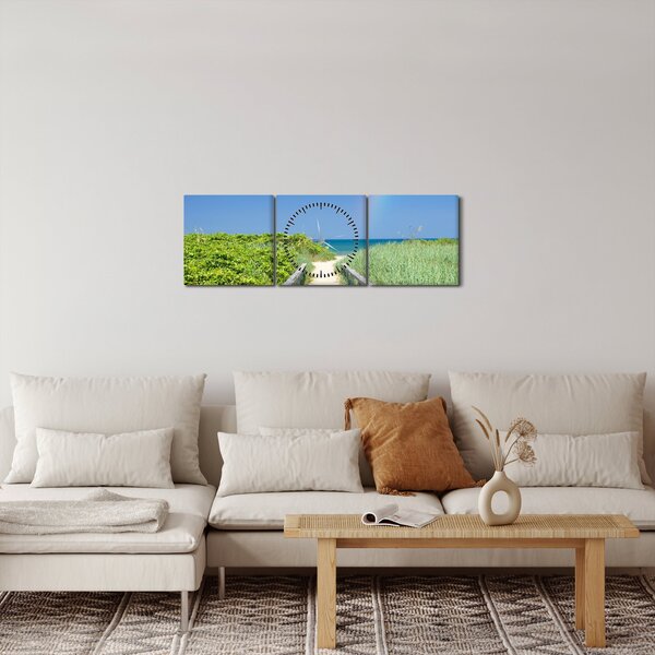 Obraz - Krajina a duha (s hodinami) (90x30 cm)
