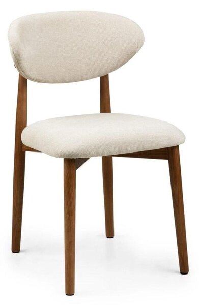 Sada béžových čalouněných jídelních židlí, moderní, pohodlné, robustní, ergonomické, obývací pokoj, vysoký komfort sezení, stabilní kovové nohy, vnitřní použití