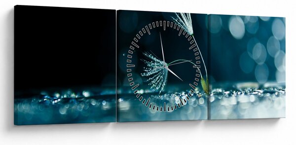 Obraz - Makro (s hodinami) (90x30 cm)