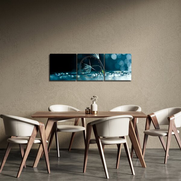 Obraz - Makro (s hodinami) (90x30 cm)