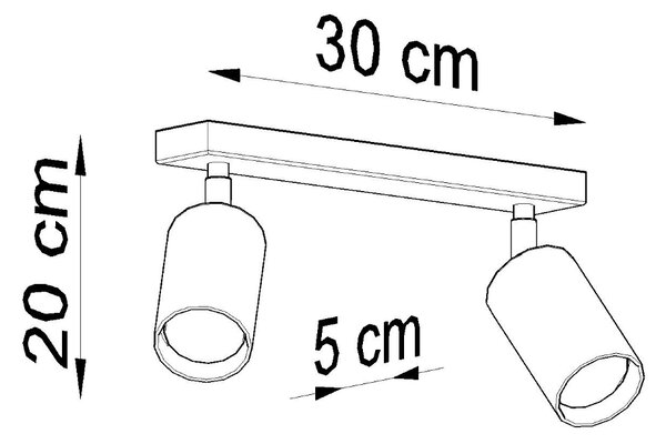 Sollux Lighting Stropní svítidlo BERG 2 přírodní dřevo
