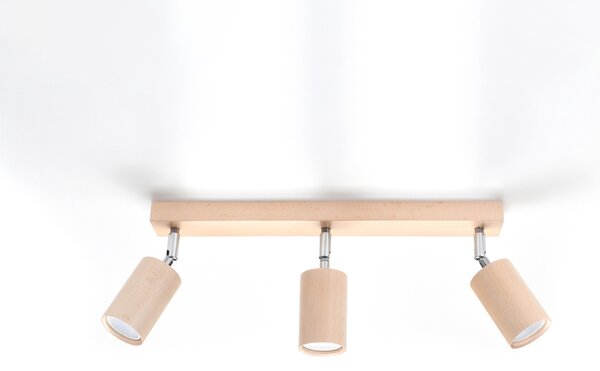 Sollux Lighting Stropní svítidlo BERG 3 přírodní dřevo