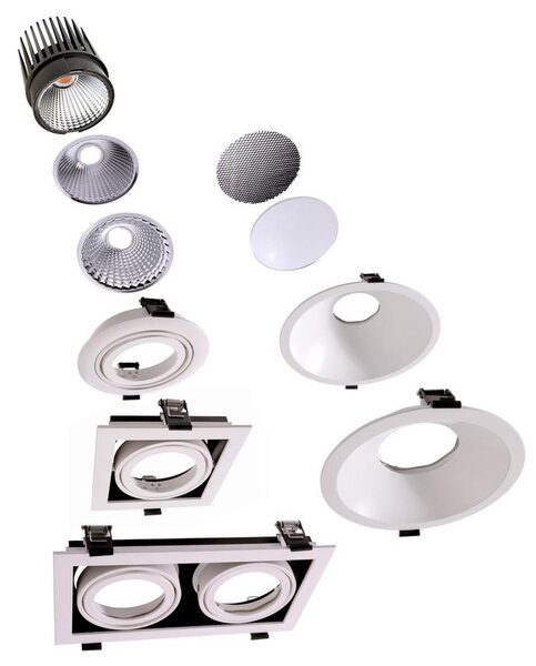 IMPR 565352 Deko-Light stropní vestavné svítidlo modulární systém COB 31W 31-37V DC 31,00 W 3000 K 3270 lm šedá