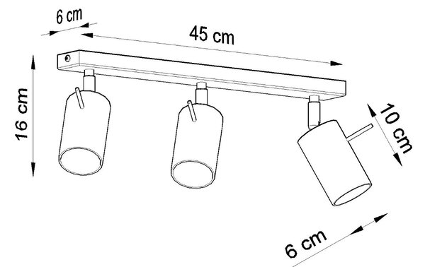 Sollux Lighting Stropní svítidlo RING 3 chrom