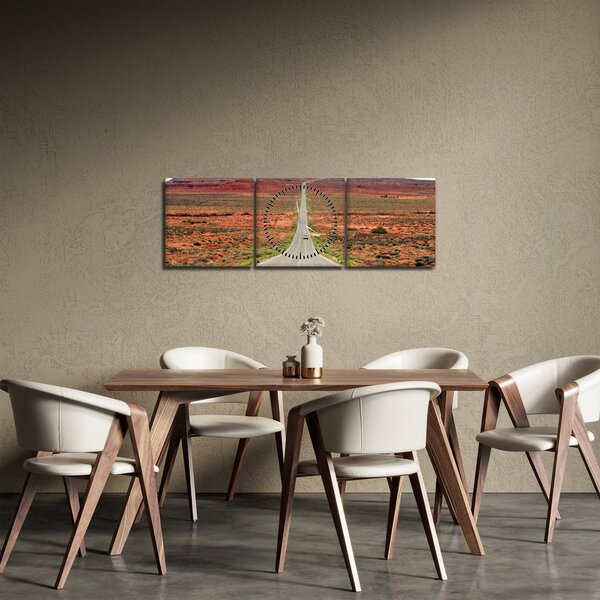 Obraz - U.S. Route 163 (s hodinami) (90x30 cm)