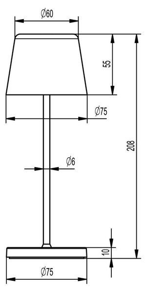 IMPR 346079 AKCE - Deko-Light nabíjecí svítidlo, Canis Mini, 2,3 W, 2200/3000 K, 3,7V DC 110 lm terakota IP65