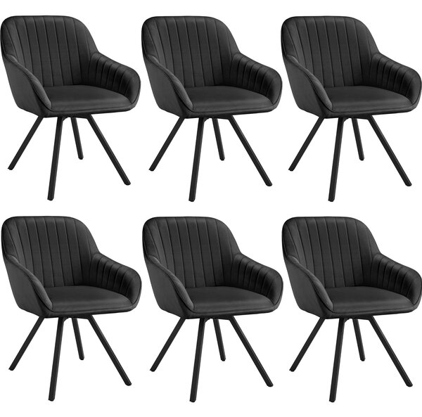 Tectake® Otočné křeslo Snug čalouněné, sametový vzhled 58 x 58 x 82 cm