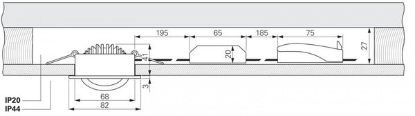 IMPR 565393 Deko-Light stropní vestavné svítidlo, Dione IP, 8,5 W, DIM, 3000 K, 220-240V 800 lm bílá