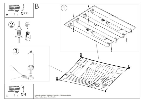 Sollux Lighting Stropní svítidlo LUNA 2 bílé
