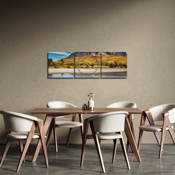Obraz - Národní park Torres del Paine (s hodinami) (90x30 cm)