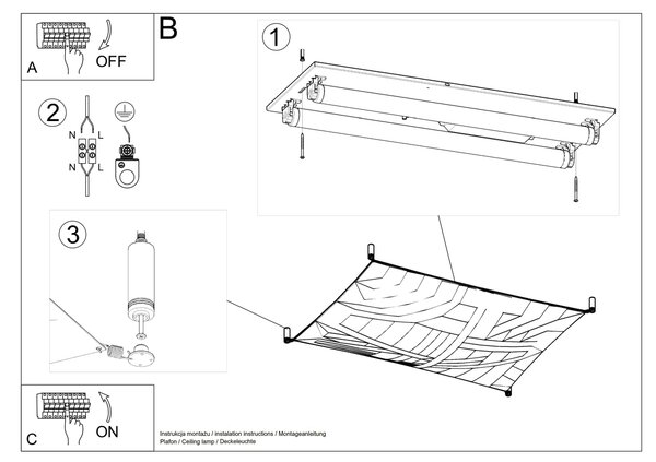 Sollux Lighting Stropní svítidlo LUNA 1 bílé