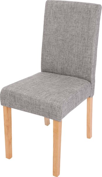 Jídelní židle Littau, kuchyňská židle Židle, látka/textil šedá, světlé nohy