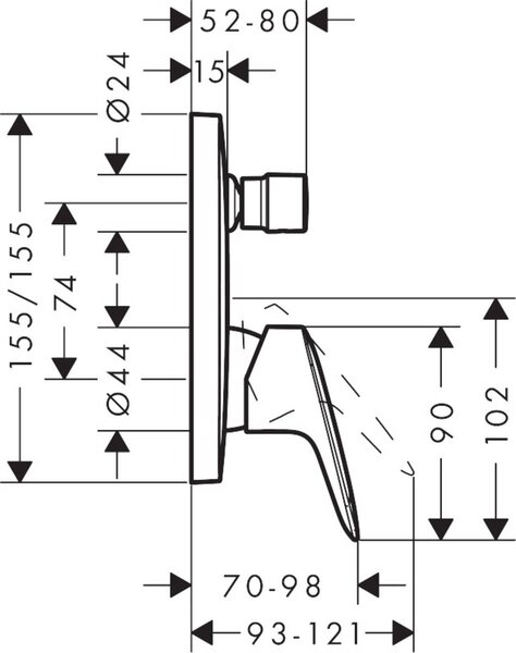 Hansgrohe Logis vanová baterie pod omítku chrom 71405000
