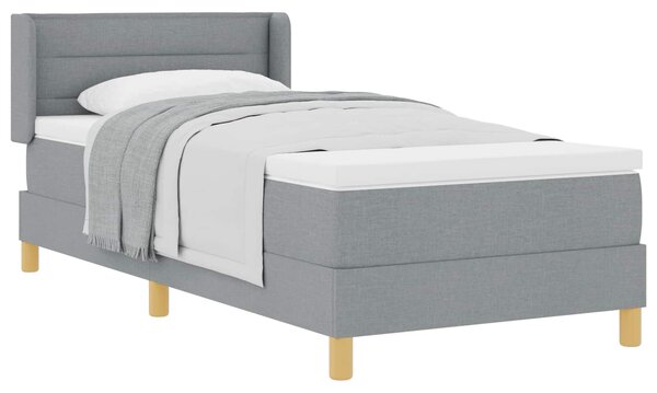 Postel s boxspringem s matrací Světle šedá 200 x 80 cm textil 3341195