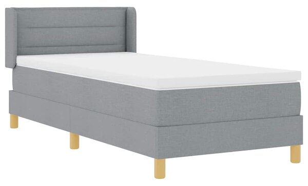 Postel s boxspringem s matrací Světle šedá 200 x 80 cm textil 3341195