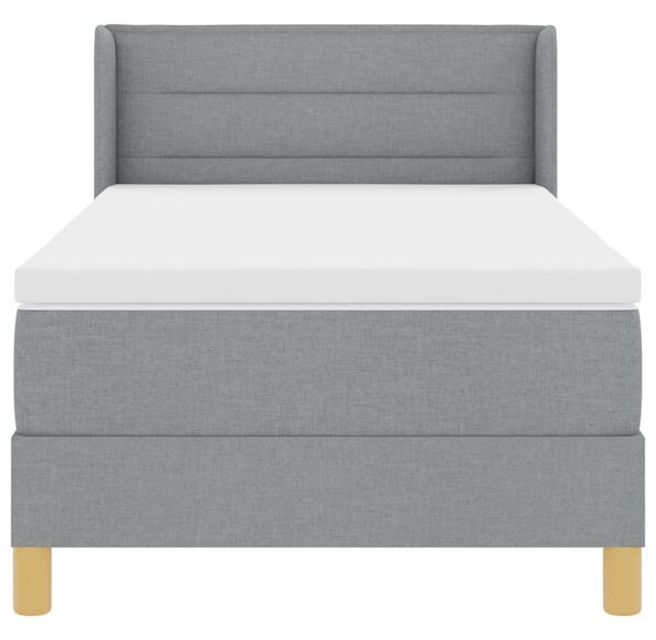 Postel s boxspringem s matrací Světle šedá 200 x 80 cm textil 3341195