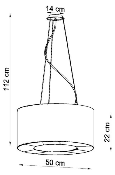 Sollux Lighting Lustr SATURNO 50 černý
