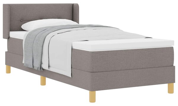Postel s boxspringem s čelo Taupe 200 x 80 cm textil 3341262