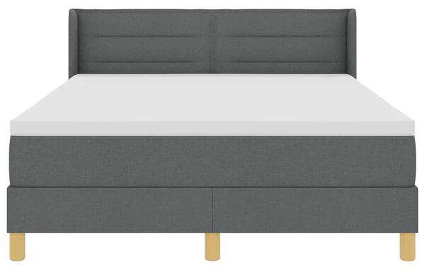 Postel s boxspringem s matrací Tmavě šedá 200 x 160 cm textil 3341238