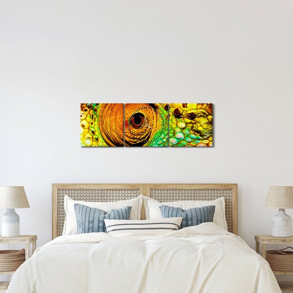 Obraz - Chameleon (s hodinami) (90x30 cm)