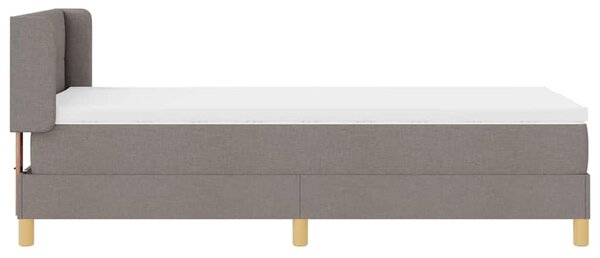 Postel s boxspringem s čelo Taupe 200 x 80 cm textil 3341262