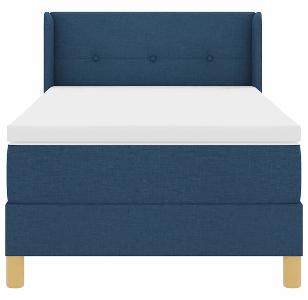 Postel s boxspringem s polštářem Modrá 200 x 100 cm textil 3341285