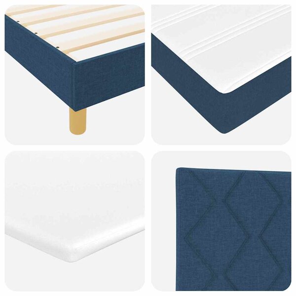 Postel s boxspringem s polštářem Modrá 200 x 100 cm textil 3341285