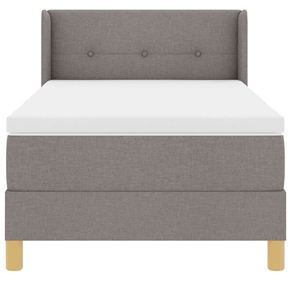 Postel s boxspringem s čelo Taupe 200 x 80 cm textil 3341262