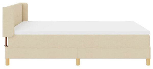 Postel s boxspringem s polštářem Krémová 200 x 140 cm textil 3341298