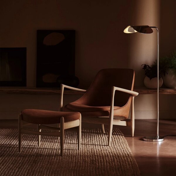 Audo CPH Stříbrná kovová stojací lampa AUDO WING 118 cm