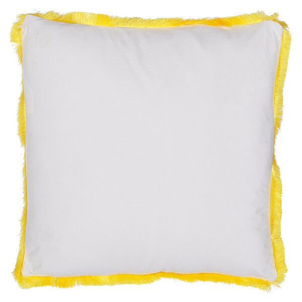 Sada 2 dekorativních polštářů MANJU Umělý samet 45 x 45 cm Žlutá Zvířecí vzor