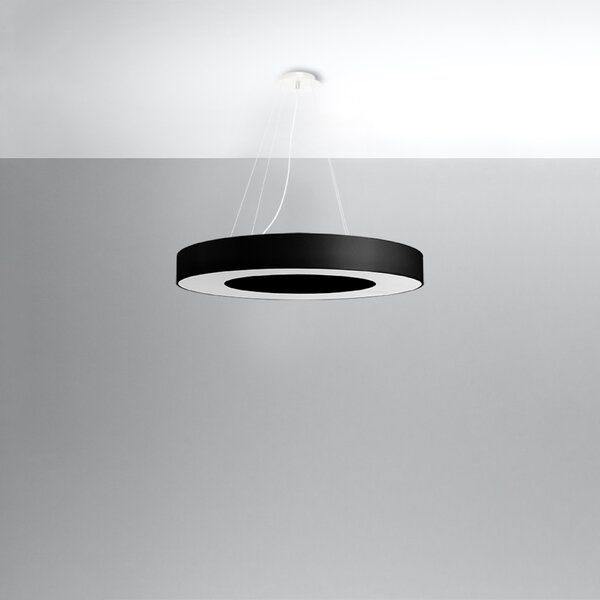 Sollux Lighting Lustr SATURNO SLIM 70 černý