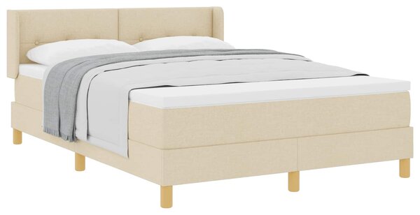 Postel s boxspringem s polštářem Krémová 200 x 140 cm textil 3341298
